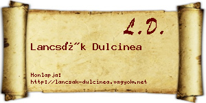 Lancsák Dulcinea névjegykártya